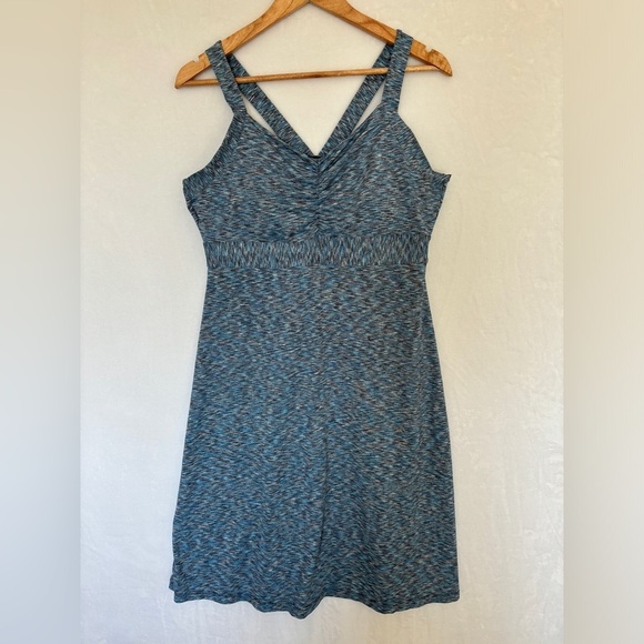 prAna womens blue casual outdoor built in bra Amaya Spacedye Dress size XL - Picture 1 of 8